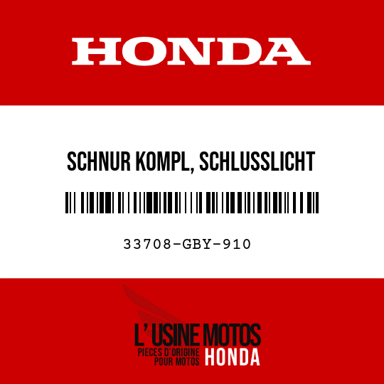 image de 33708-GBY-910 SCHNUR KOMPL, SCHLUSSLICHT