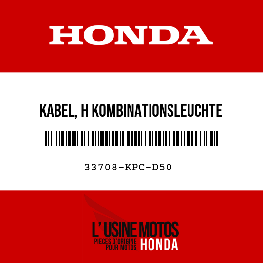image de 33708-KPC-D50 KABEL, H KOMBINATIONSLEUCHTE