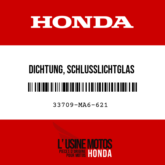 image de 33709-MA6-621 DICHTUNG, SCHLUSSLICHTGLAS