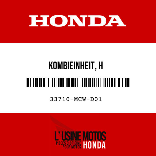 image de 33710-MCW-D01 KOMBIEINHEIT, H