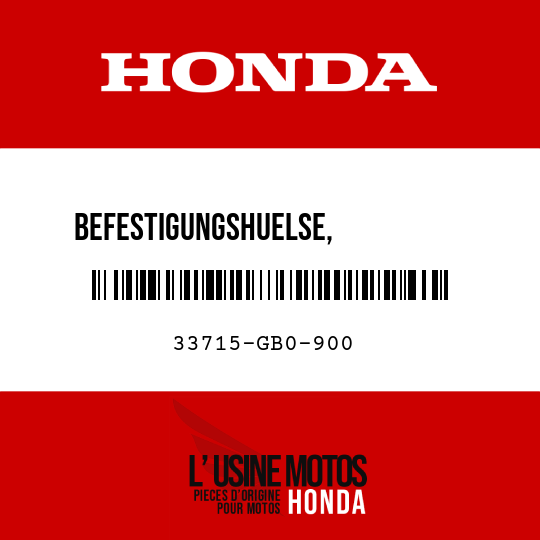 image de 33715-GB0-900 BEFESTIGUNGSHUELSE,           SCHLUESSLICHT