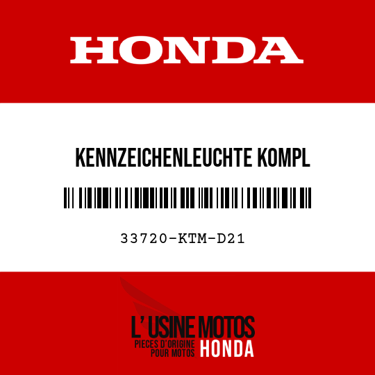 image de 33720-KTM-D21 KENNZEICHENLEUCHTE KOMPL
