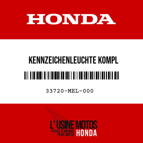 image de 33720-MEL-000 KENNZEICHENLEUCHTE KOMPL