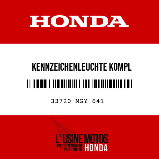image de 33720-MGY-641 KENNZEICHENLEUCHTE KOMPL