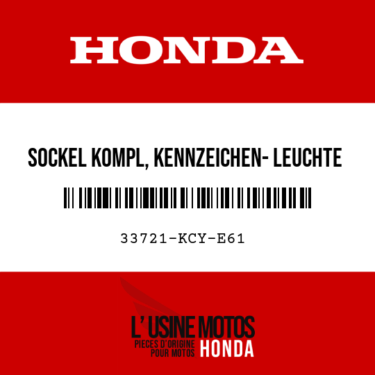 image de 33721-KCY-E61 SOCKEL KOMPL, KENNZEICHEN- LEUCHTE