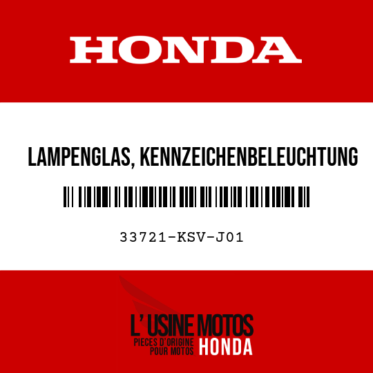 image de 33721-KSV-J01 LAMPENGLAS, KENNZEICHENBELEUCHTUNG