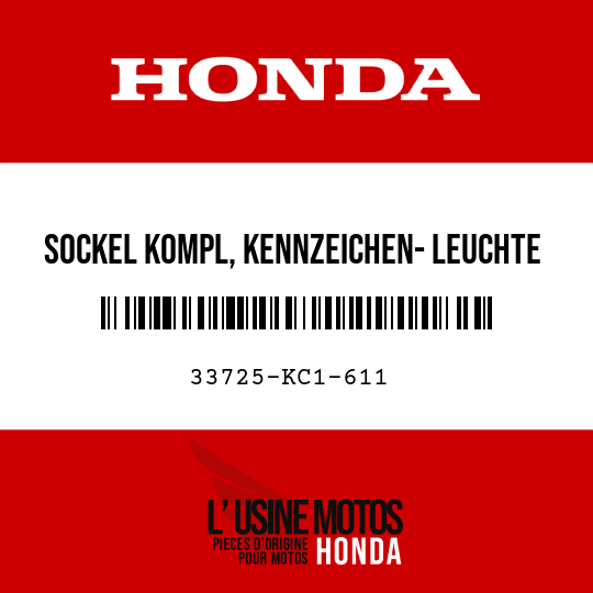 image de 33725-KC1-611 SOCKEL KOMPL, KENNZEICHEN- LEUCHTE