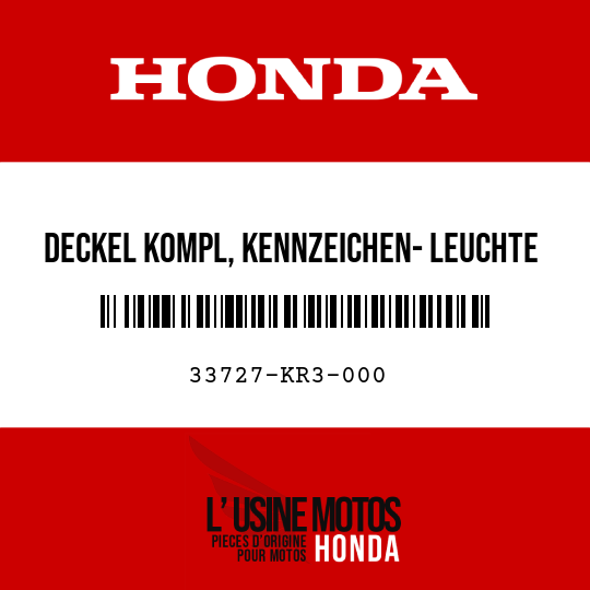 image de 33727-KR3-000 DECKEL KOMPL, KENNZEICHEN- LEUCHTE