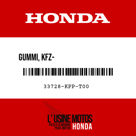 image de 33728-KPP-T00 GUMMI, KFZ-                   KENNZEICHENBELEUCHTUNG