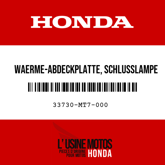 image de 33730-MT7-000 WAERME-ABDECKPLATTE, SCHLUSSLAMPE