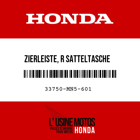 image de 33750-MN5-601 ZIERLEISTE, R SATTELTASCHE