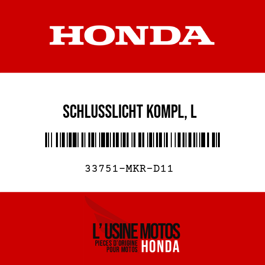 image de 33751-MKR-D11 SCHLUSSLICHT KOMPL, L