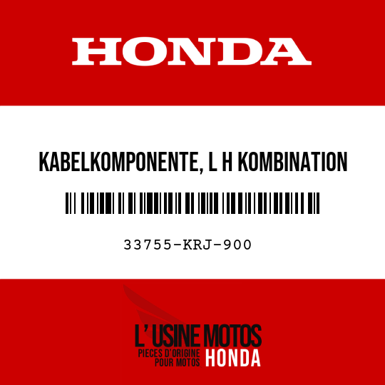 image de 33755-KRJ-900 KABELKOMPONENTE, L H KOMBINATION