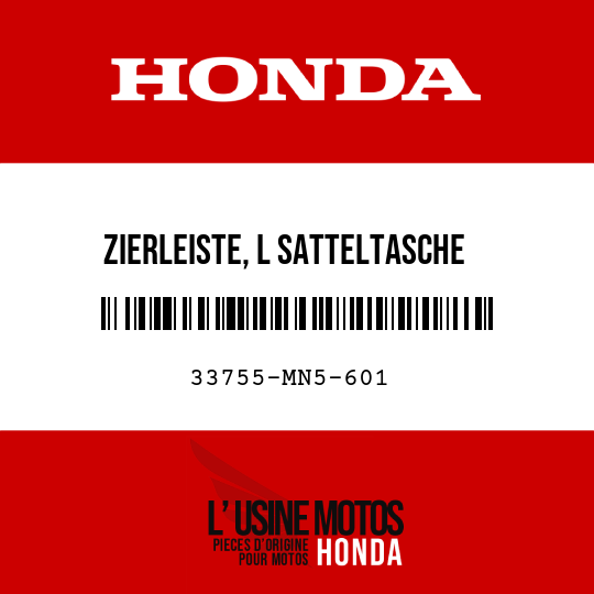 image de 33755-MN5-601 ZIERLEISTE, L SATTELTASCHE