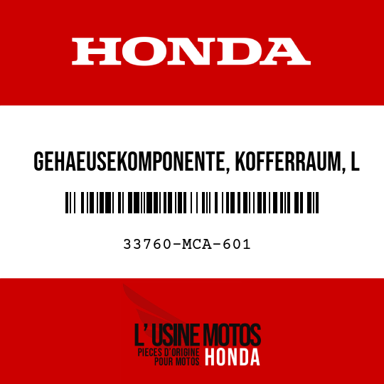 image de 33760-MCA-601 GEHAEUSEKOMPONENTE, KOFFERRAUM, L HECK