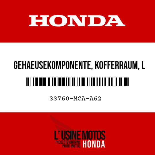 image de 33760-MCA-A62 GEHAEUSEKOMPONENTE, KOFFERRAUM, L HECK