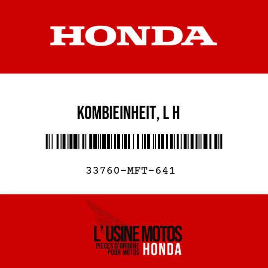 image de 33760-MFT-641 KOMBIEINHEIT, L H