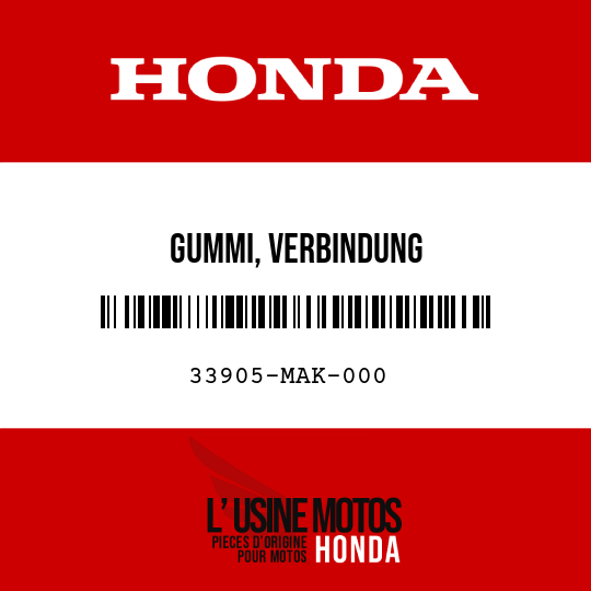 image de 33905-MAK-000 GUMMI, VERBINDUNG