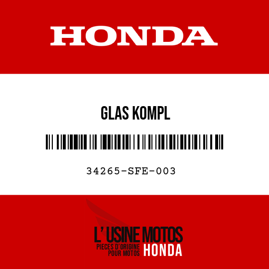 image de 34265-SFE-003 GLAS KOMPL