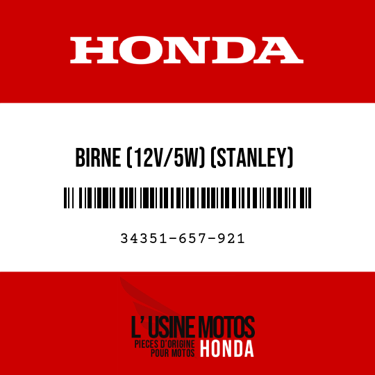 image de 34351-657-921 BIRNE (12V/5W) (STANLEY)