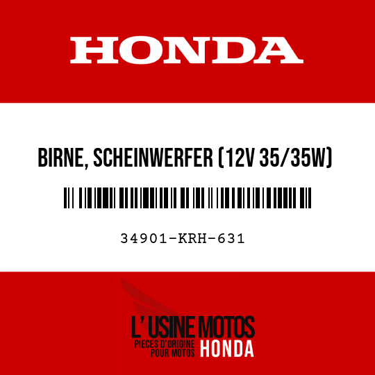 image de 34901-KRH-631 BIRNE, SCHEINWERFER (12V 35/35W)