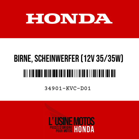 image de 34901-KVC-D01 BIRNE, SCHEINWERFER (12V 35/35W)