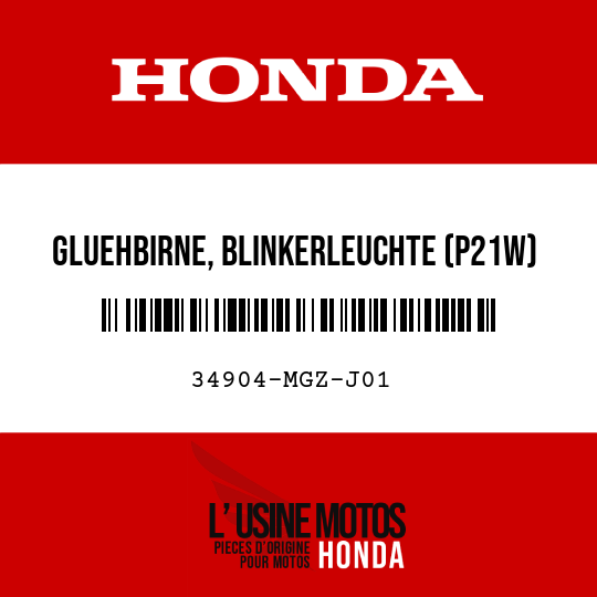 image de 34904-MGZ-J01 GLUEHBIRNE, BLINKERLEUCHTE (P21W) (LIFE ELEX)