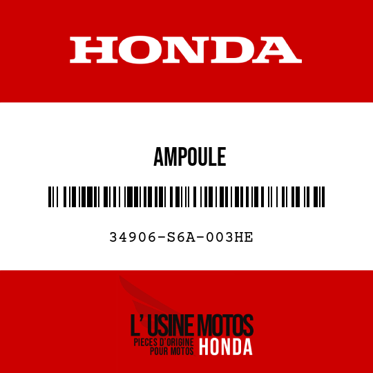 image de 34906-S6A-003HE AMPOULE