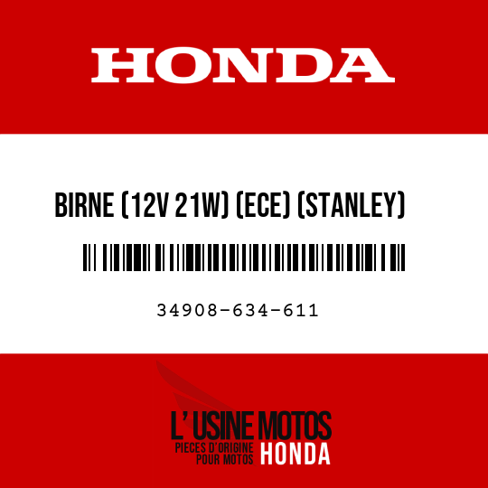 image de 34908-634-611 BIRNE (12V 21W) (ECE) (STANLEY)