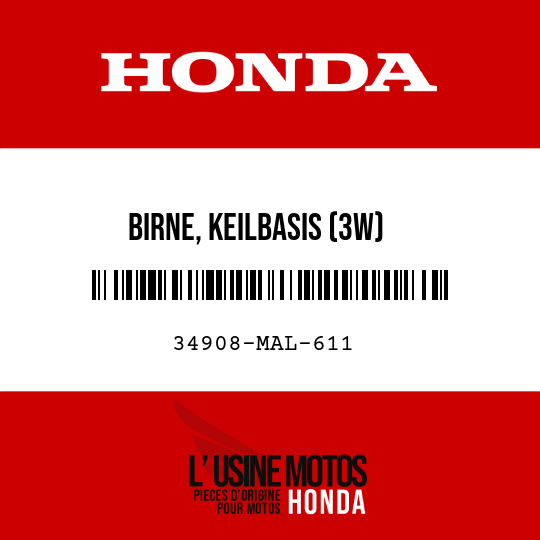 image de 34908-MAL-611 BIRNE, KEILBASIS (3W)