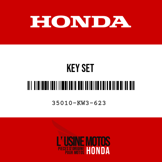 image de 35010-KW3-623 KEY SET