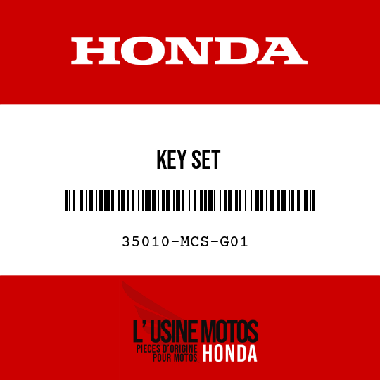 image de 35010-MCS-G01 KEY SET