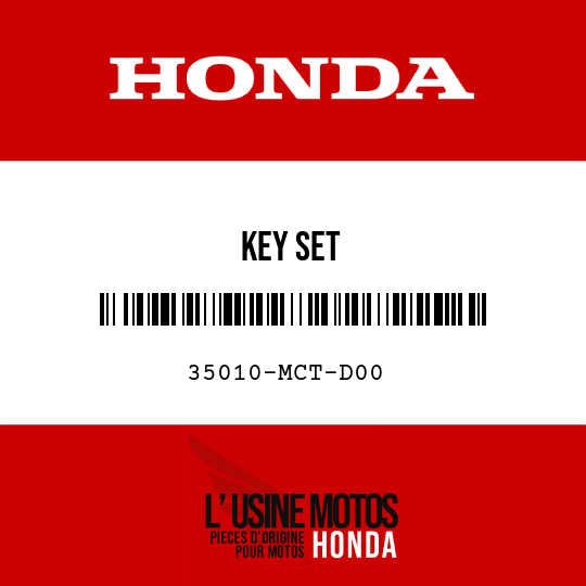 image de 35010-MCT-D00 KEY SET