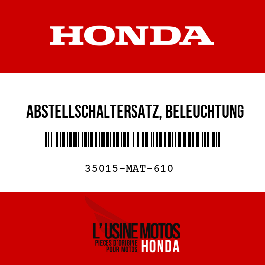 image de 35015-MAT-610 ABSTELLSCHALTERSATZ, BELEUCHTUNG UND ANLASSER