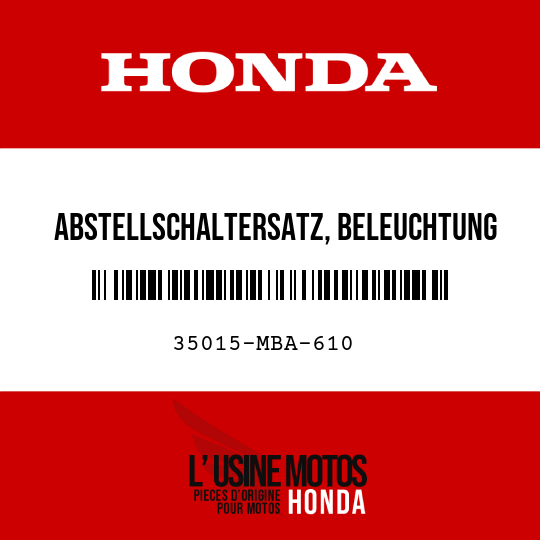 image de 35015-MBA-610 ABSTELLSCHALTERSATZ, BELEUCHTUNG UND ANLASSER