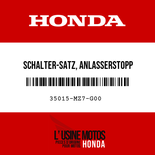 image de 35015-MZ7-G00 SCHALTER-SATZ, ANLASSERSTOPP