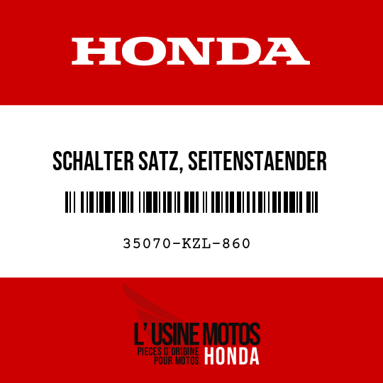 image de 35070-KZL-860 SCHALTER SATZ, SEITENSTAENDER