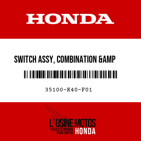 image de 35100-K40-F01 SWITCH ASSY, COMBINATION &amp    LOCK (HONDA LOCK)