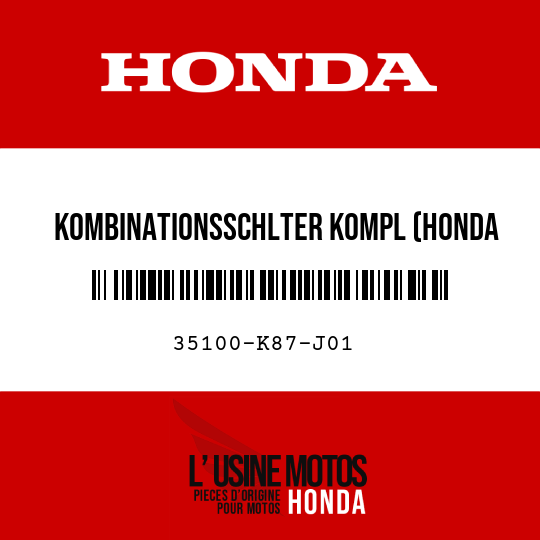 image de 35100-K87-J01 KOMBINATIONSSCHLTER KOMPL (HONDA LOCK)