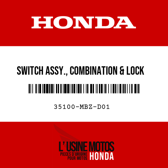 image de 35100-MBZ-D01 SWITCH ASSY., COMBINATION & LOCK