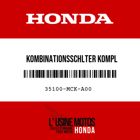 image de 35100-MCK-A00 KOMBINATIONSSCHLTER KOMPL