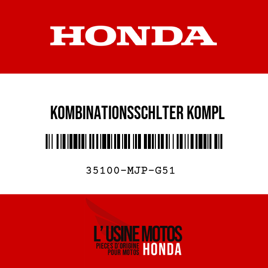 image de 35100-MJP-G51 KOMBINATIONSSCHLTER KOMPL