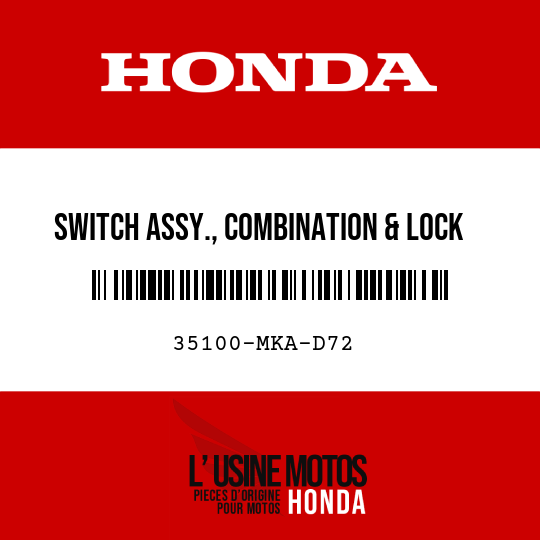 image de 35100-MKA-D72 SWITCH ASSY., COMBINATION & LOCK