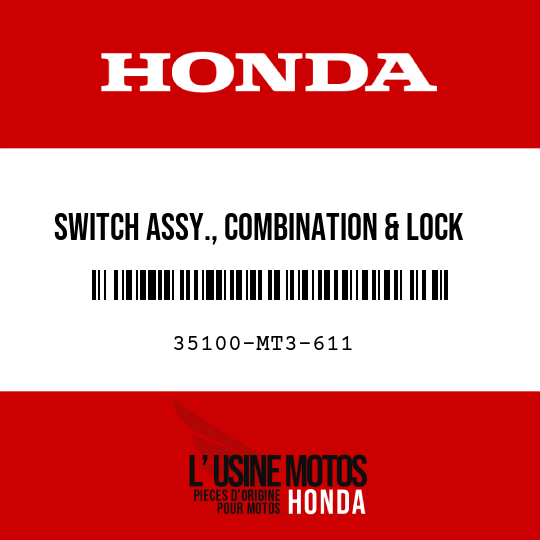 image de 35100-MT3-611 SWITCH ASSY., COMBINATION & LOCK
