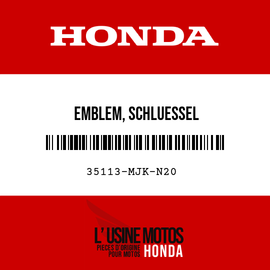 image de 35113-MJK-N20 EMBLEM, SCHLUESSEL