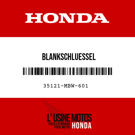 image de 35121-MBW-601 BLANKSCHLUESSEL