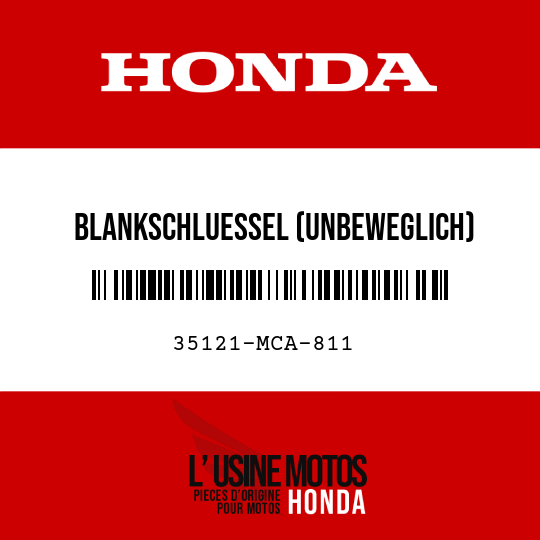 image de 35121-MCA-811 BLANKSCHLUESSEL (UNBEWEGLICH)