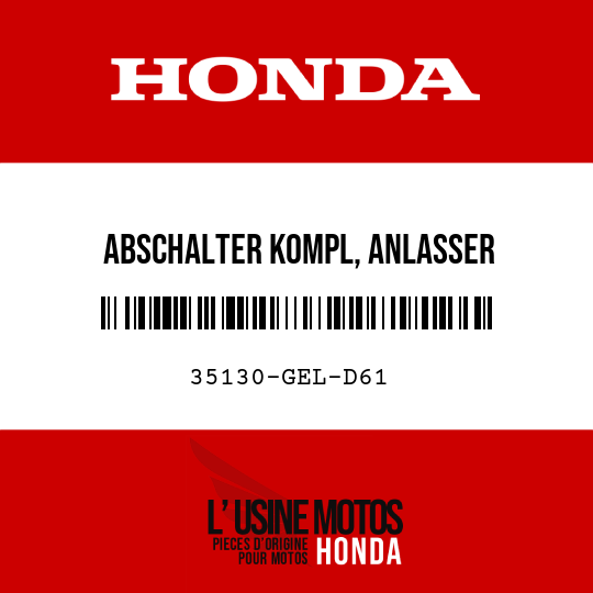 image de 35130-GEL-D61 ABSCHALTER KOMPL, ANLASSER