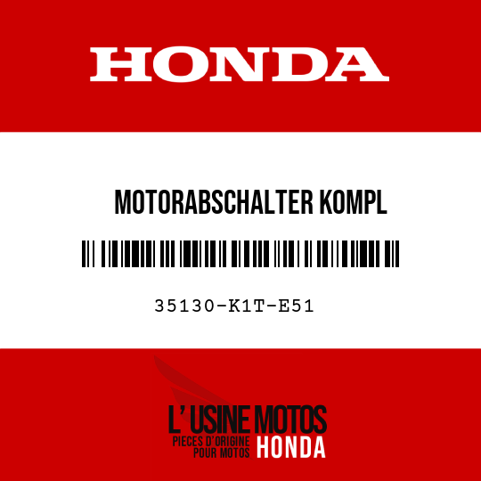 image de 35130-K1T-E51 MOTORABSCHALTER KOMPL