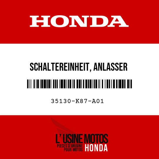 image de 35130-K87-A01 SCHALTEREINHEIT, ANLASSER MOTORABSTELLER U WARNSCHALTER